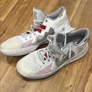 Nike Kyrie White and Red Sneakers
